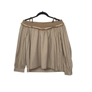 Moka Tan Off The Shoulder Blouse Approx Small